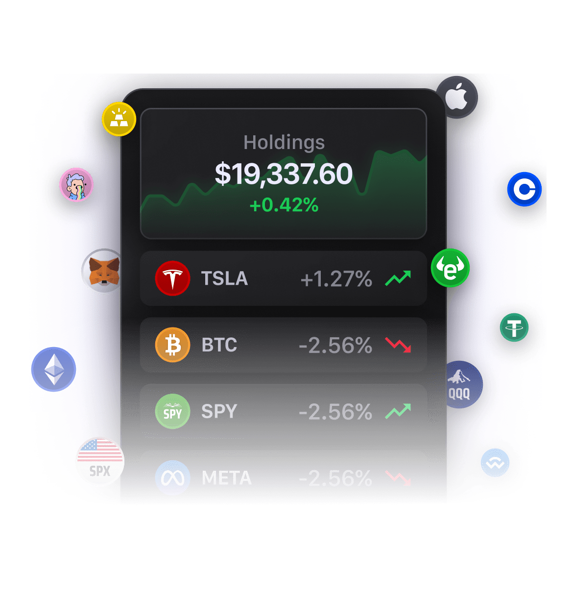 Eaglebyte Mining app with assets you can track.
